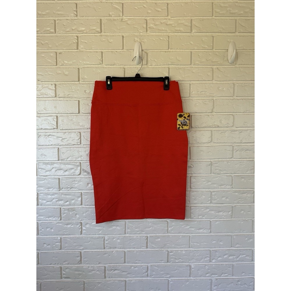 Hybrid & Co Women's Classic Chic Fitted Red Pencil Skirt Size XL